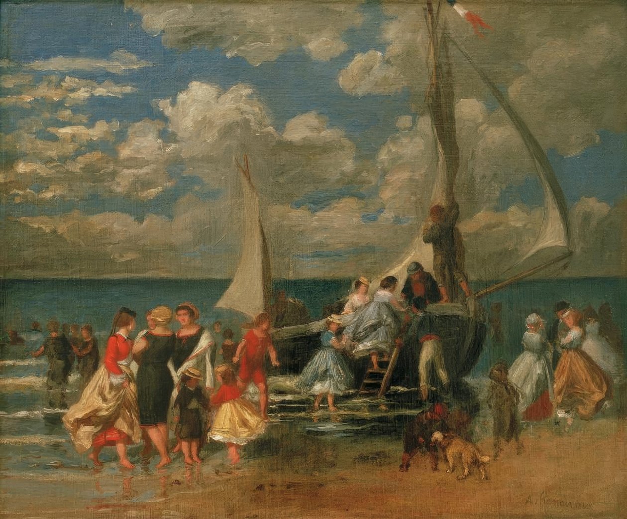 Tapaaminen veneen ympärillä tekijältä Pierre Auguste Renoir