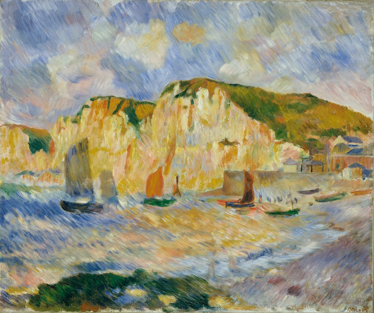 Meri ja jyrkänteet, n.1885 tekijältä Pierre Auguste Renoir