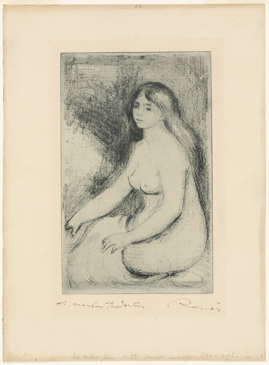 Istuva uimari tekijältä Pierre Auguste Renoir