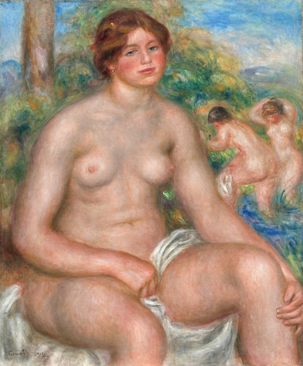 Istuva kylpijä tekijältä Pierre Auguste Renoir