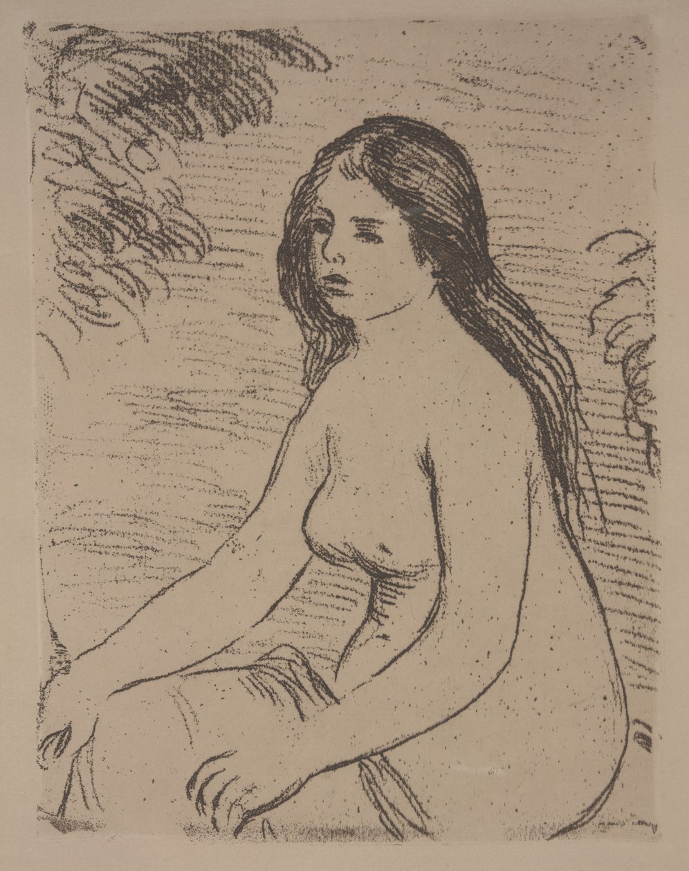 Istuva nainen alaston tekijältä Pierre Auguste Renoir
