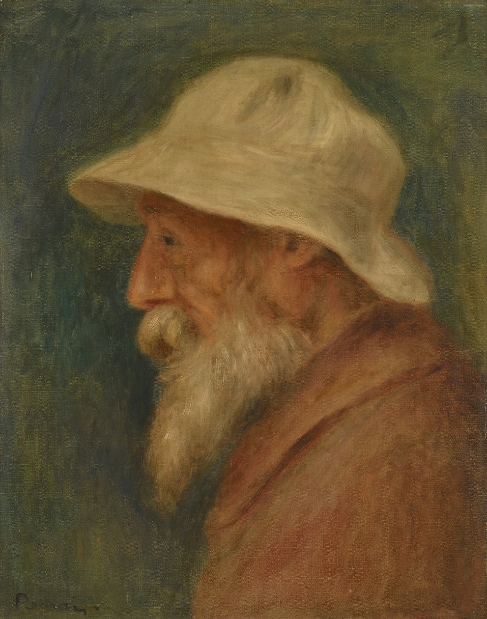Omakuva valkoisella hatulla, 1910 tekijältä Pierre Auguste Renoir