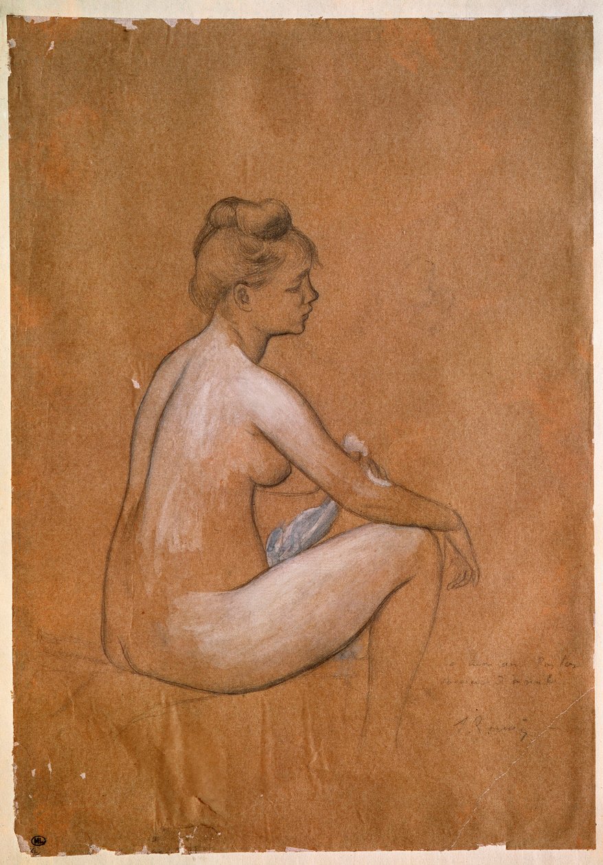 Istuva uimari. Pierre Auguste Renoirin maalaus (Pierre-Auguste tekijältä Pierre Auguste Renoir