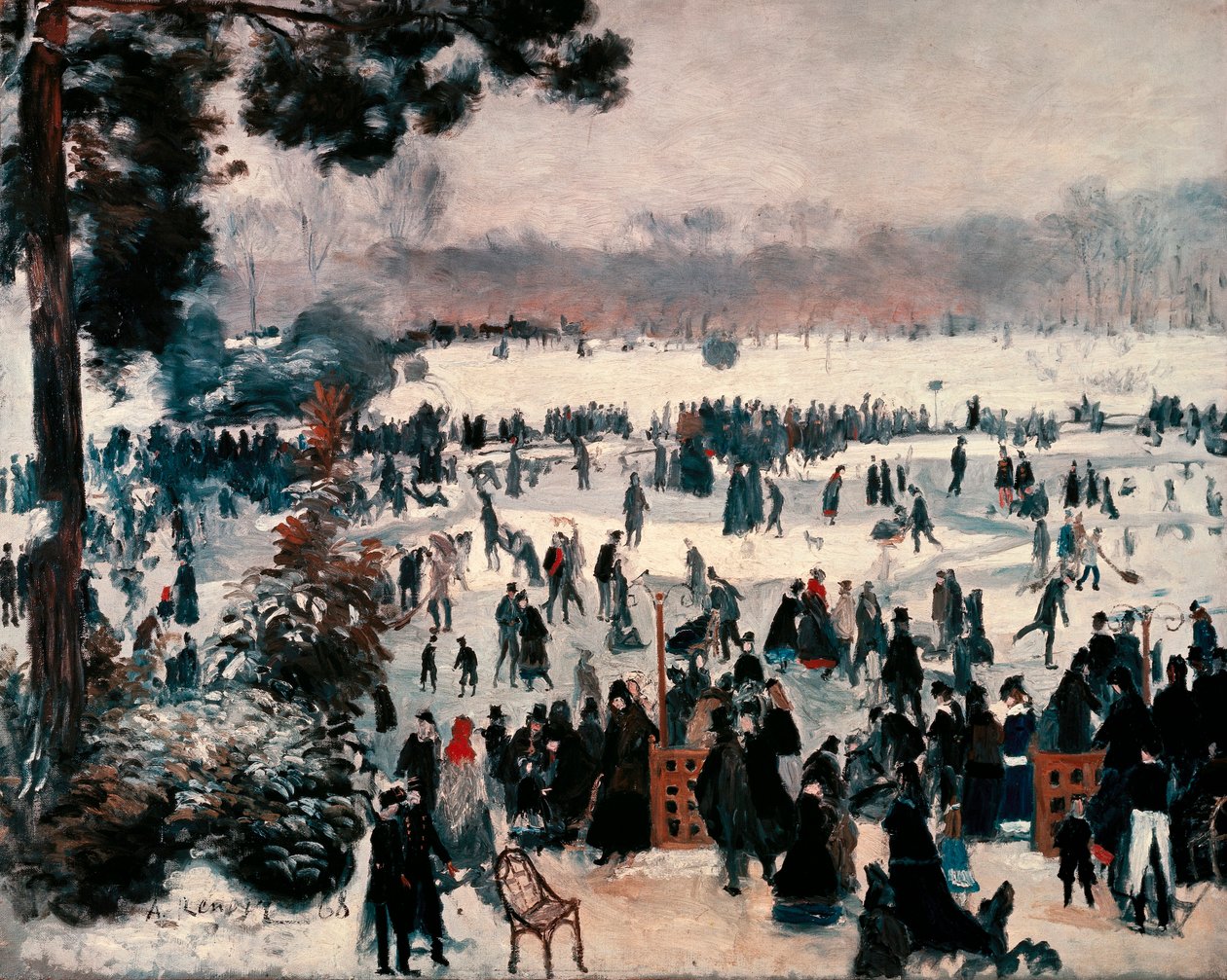 “Luistelijat Bois de Boulognessa Pariisissa” tekijältä Pierre Auguste Renoir