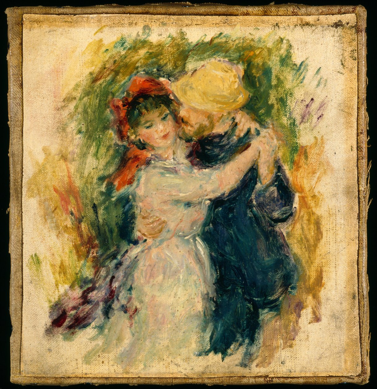 Sketch After Danse À Bougival (öljy kankaalle kiinnitettynä kankaalle) tekijältä Pierre Auguste Renoir