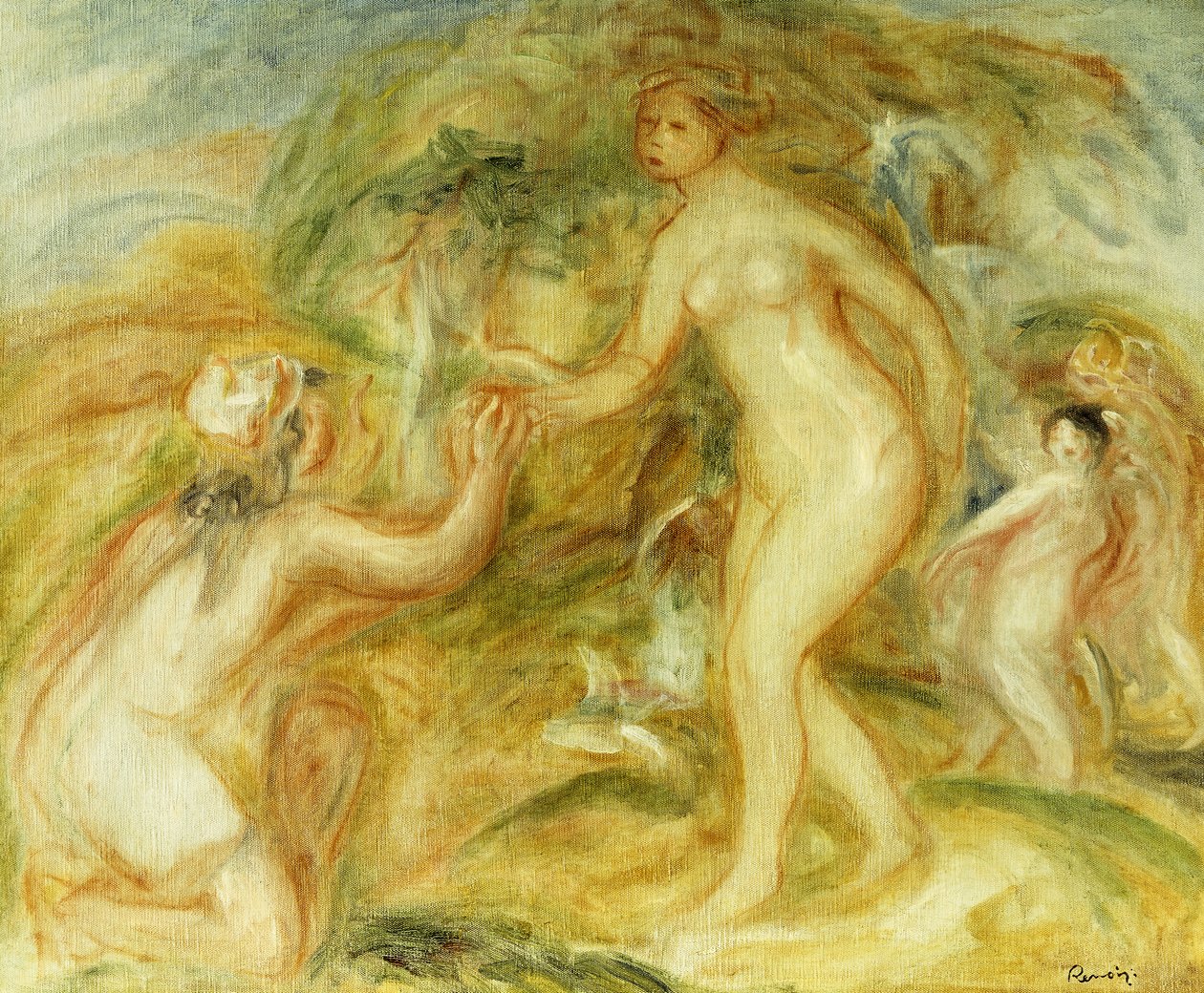 Luonnos Pariisin tuomiosta; Luonnos Pariisin tuomiosta, 1913 tekijältä Pierre Auguste Renoir