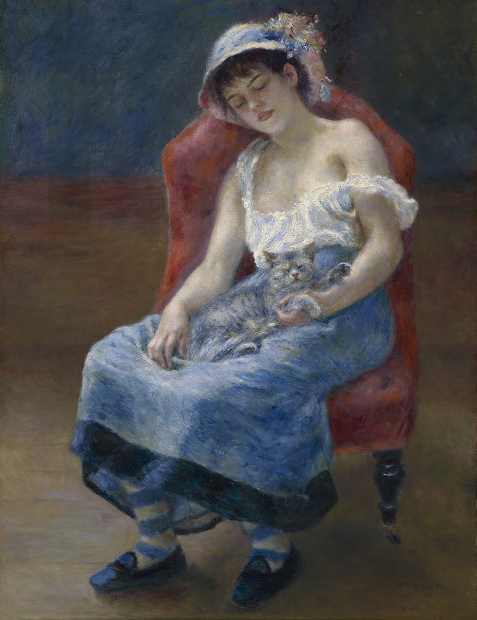 Nukkuva tyttö, 1880 tekijältä Pierre Auguste Renoir