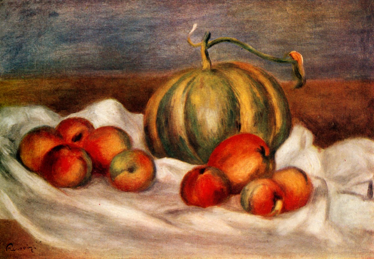 Asetelma melonin ja persikoiden kanssa, 1905, 1948. tekijältä Pierre Auguste Renoir