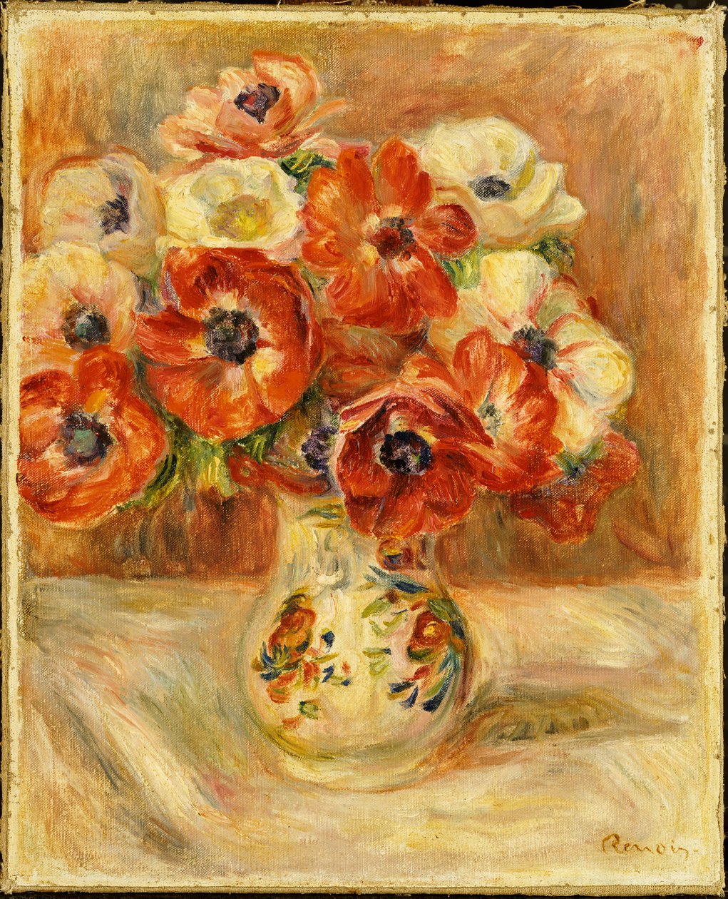 Asetelma anemoneilla tekijältä Pierre Auguste Renoir