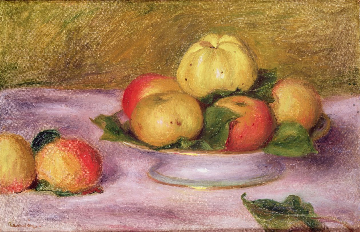 Asetelma omenoiden kanssa (öljy kankaalle) tekijältä Pierre Auguste Renoir