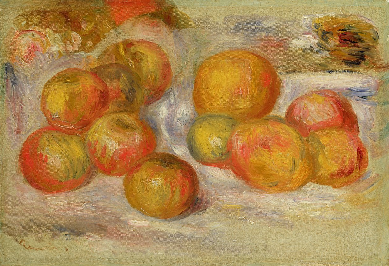 Asetelma omenoiden kanssa, n. 1898 tekijältä Pierre Auguste Renoir