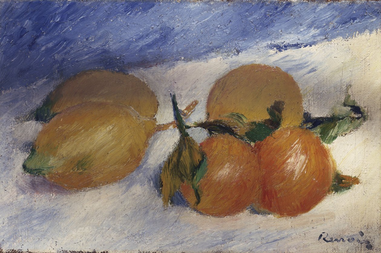 Asetelma sitruunoiden ja appelsiinien kanssa, 1881 tekijältä Pierre Auguste Renoir