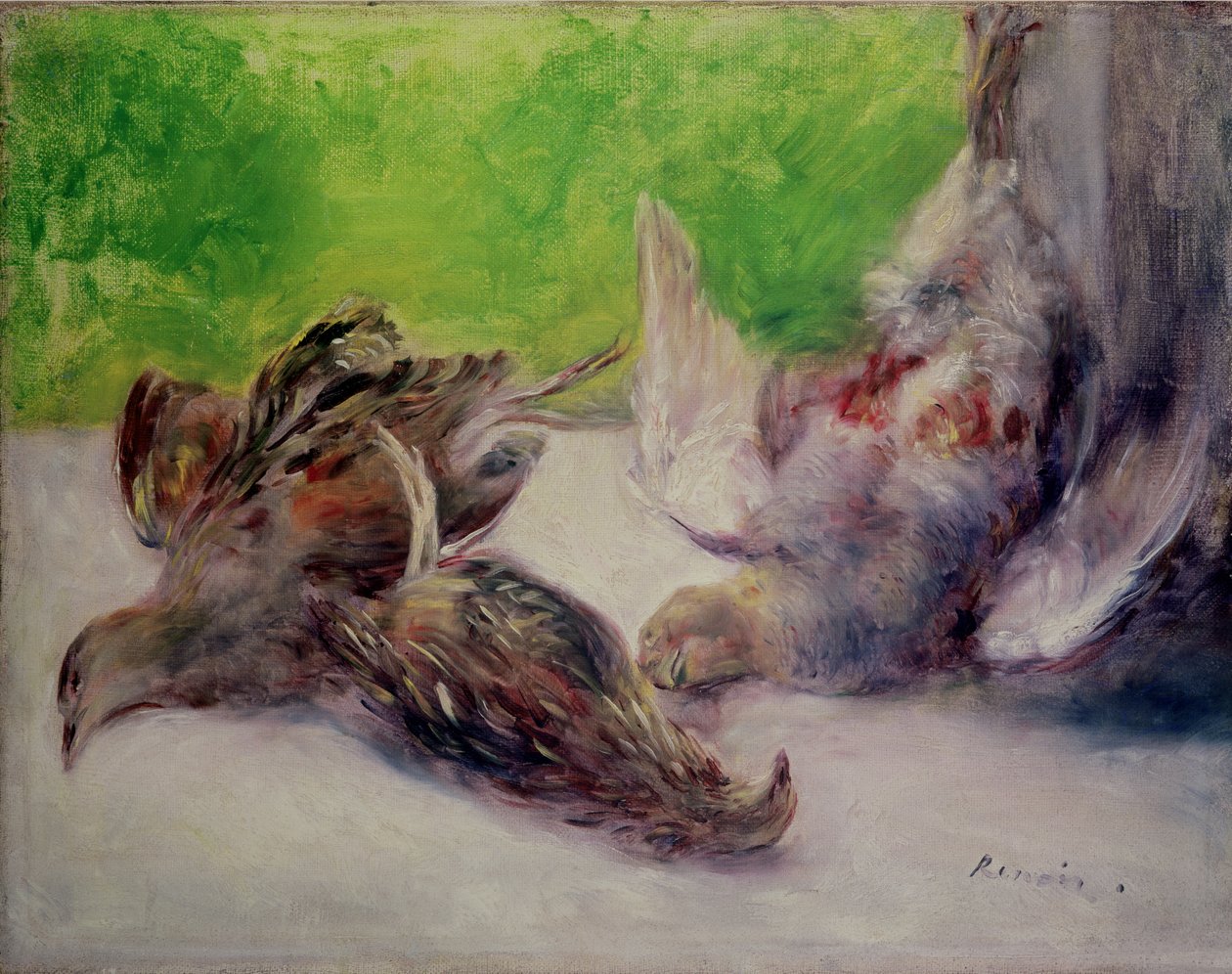 Asetelma fasaanien kanssa tekijältä Pierre Auguste Renoir