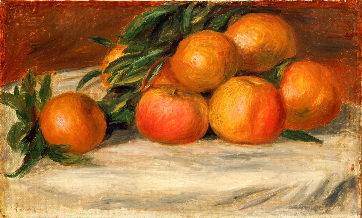 Asetelma omenoiden ja appelsiinien kanssa, n. 1901 tekijältä Pierre Auguste Renoir