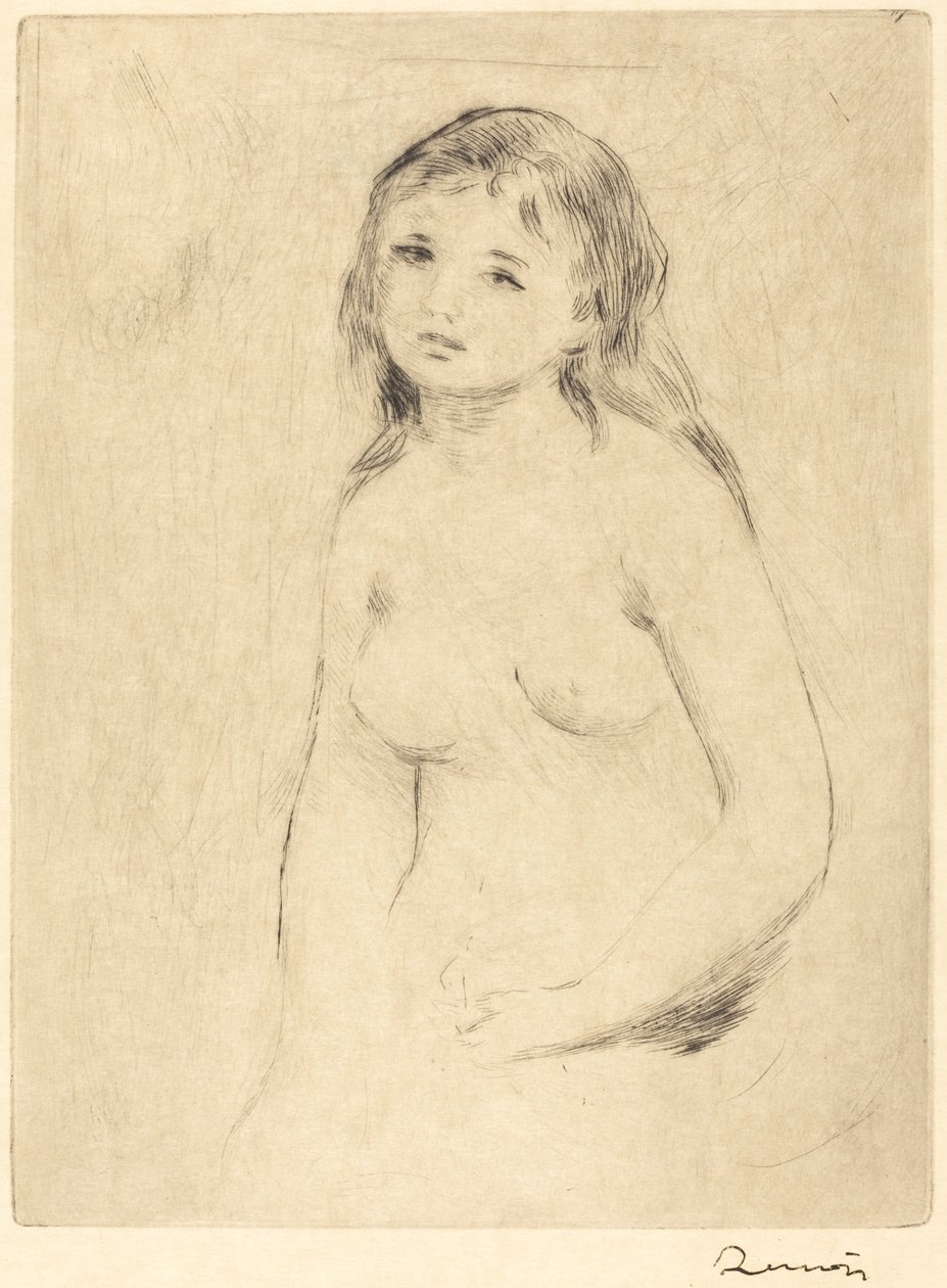 Tutkimus Uimari Etude pour une baigneuse, 1800-luvun loppu - 1900-luvun alku. tekijältä Pierre Auguste Renoir