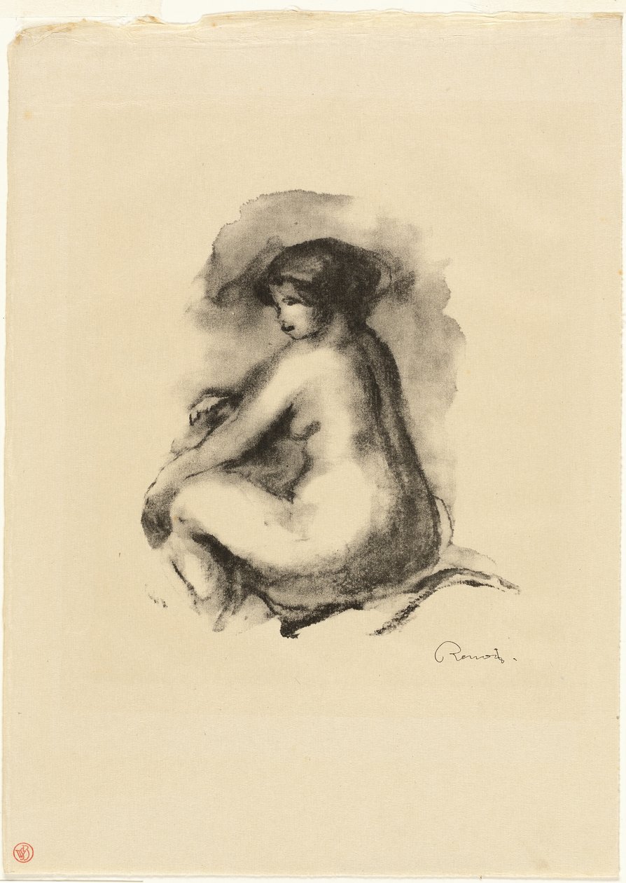 Tutkimus istuvasta alaston naisesta tekijältä Pierre Auguste Renoir