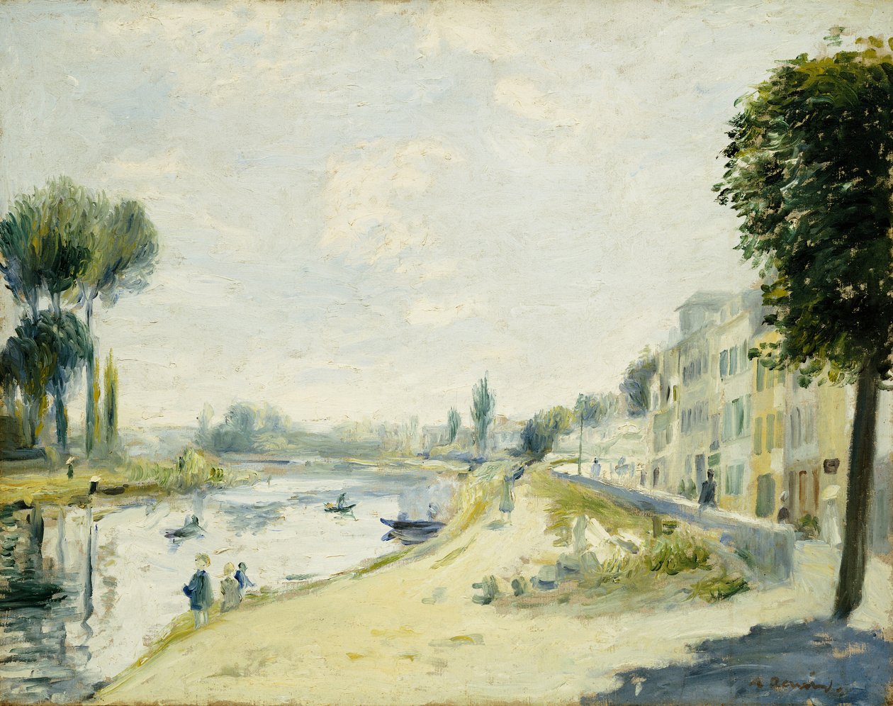 Seinen ranta Bougivalissa, noin 1875 tekijältä Pierre Auguste Renoir