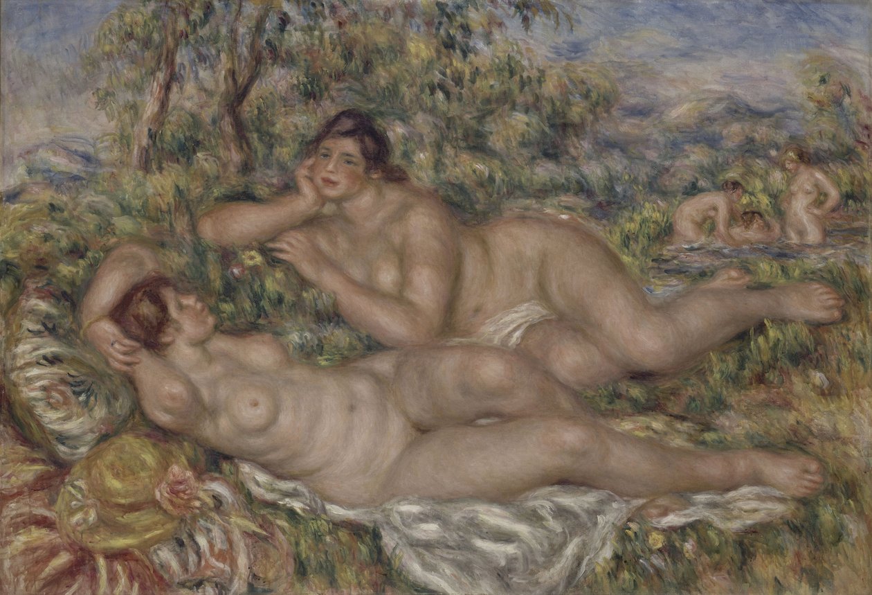 The Bathers, n. 1918-1919 (öljy kankaalle) tekijältä Pierre Auguste Renoir
