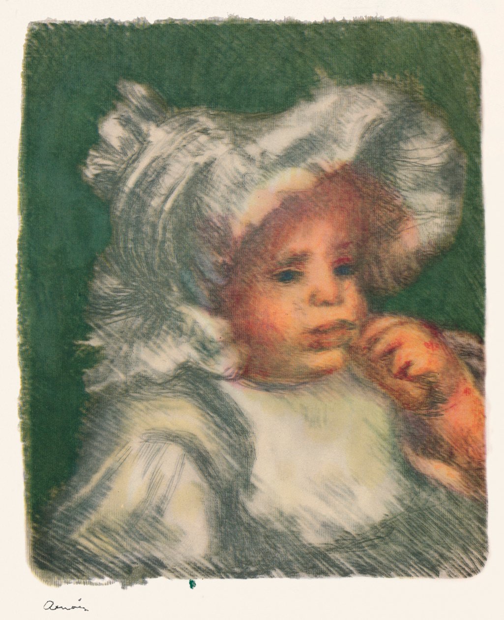 Lapsi keksin kanssa, n. 1898-1899, 1946 tekijältä Pierre Auguste Renoir