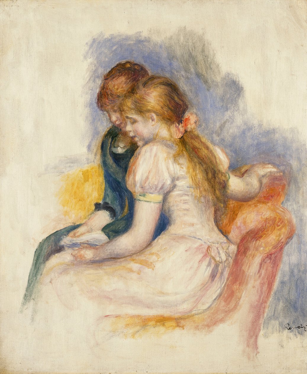Luento; La Lecture, 1890 tekijältä Pierre Auguste Renoir