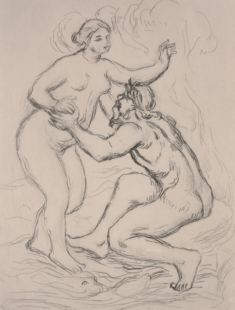 Scamander-joki, n. 1900 (etsaus) tekijältä Pierre Auguste Renoir