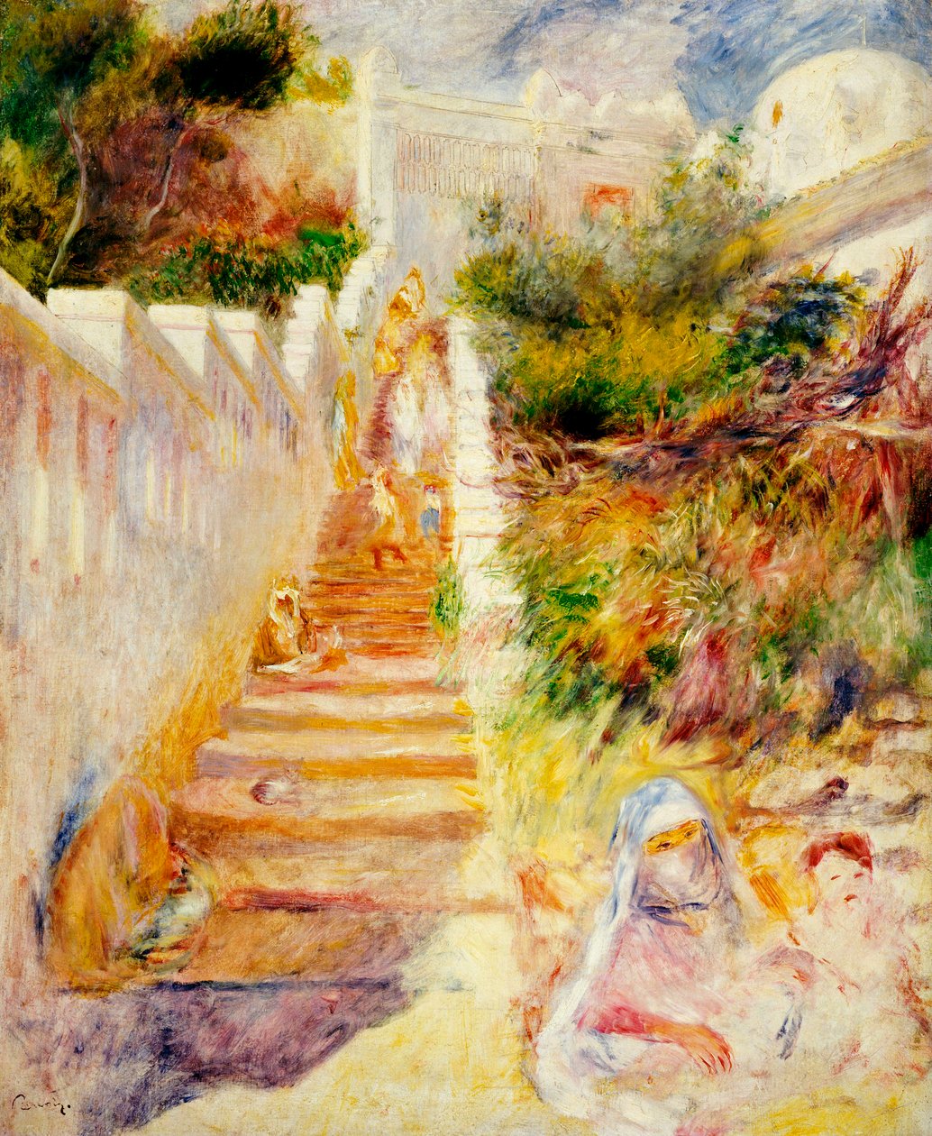 The Steps, Alger, n. 1882 tekijältä Pierre Auguste Renoir