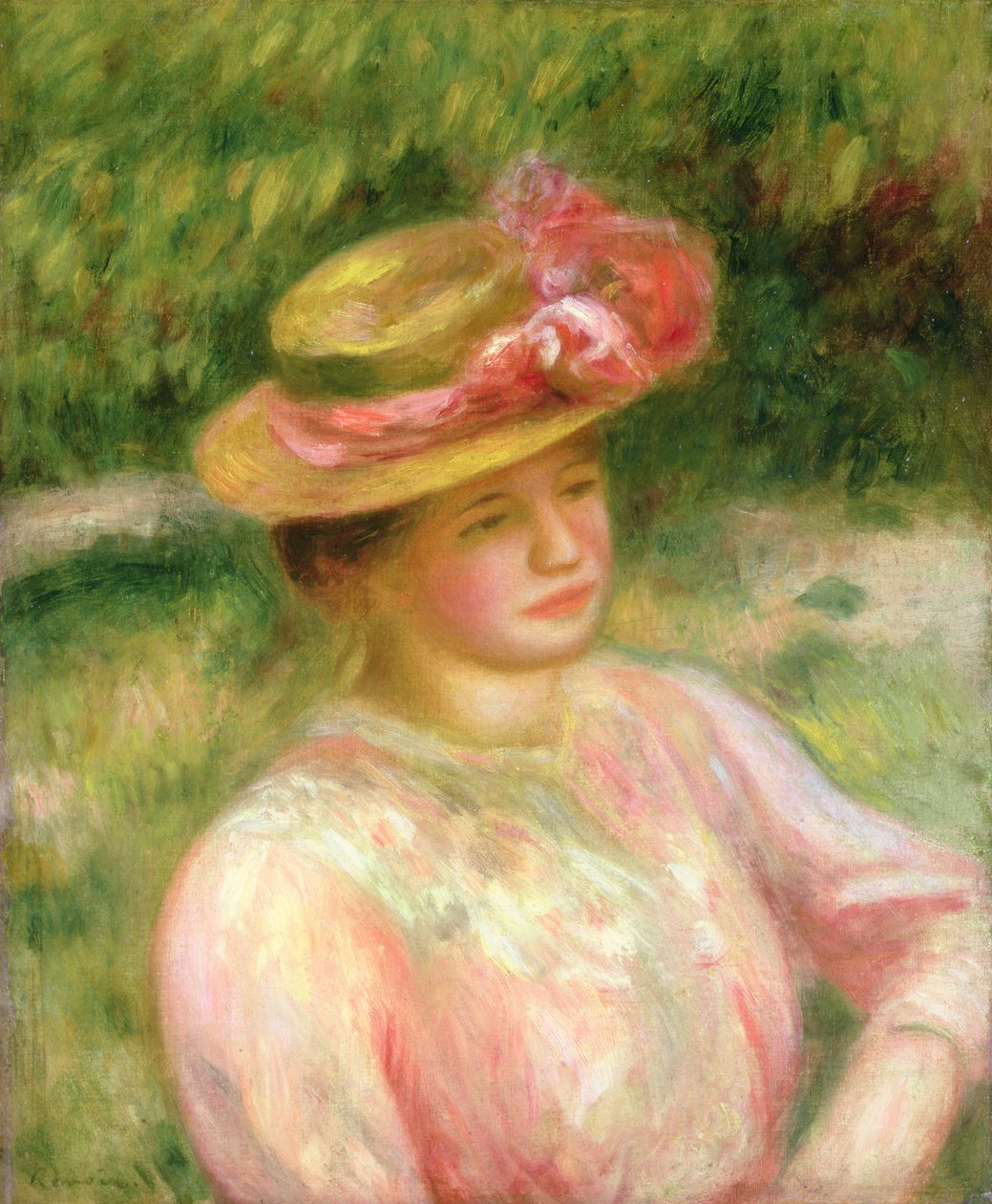 Olkihattu, 1895 tekijältä Pierre Auguste Renoir