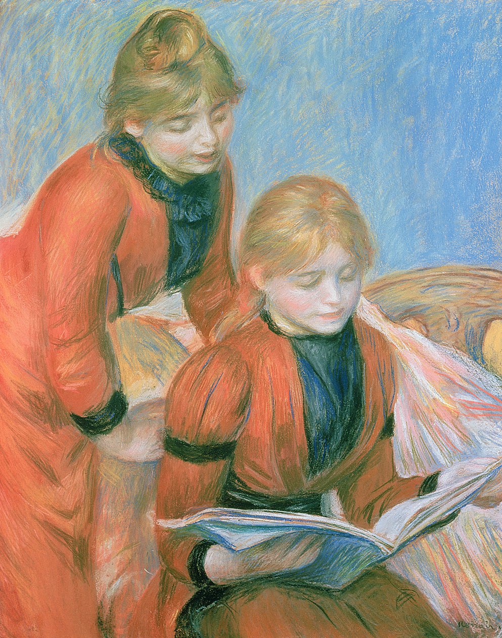Kaksi sisarta (pastelli) tekijältä Pierre Auguste Renoir