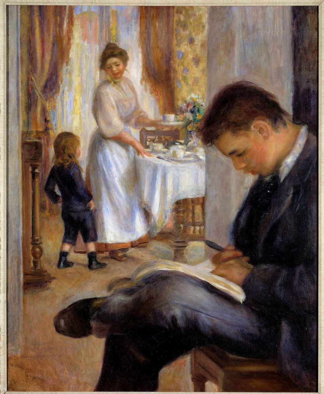 Pierre Auguste Renoirin (1841-1919) aamiainen Berneval Paintingissa 1898 Yksityinen kokoelma tekijältä Pierre Auguste Renoir