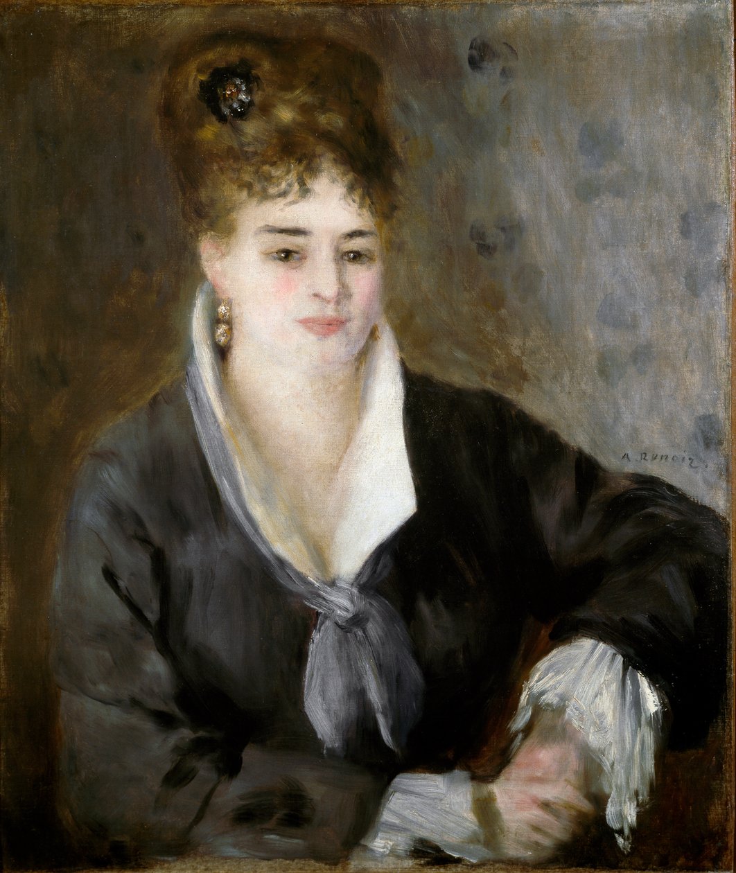 Nainen mustassa. Pierre Auguste Renoirin maalaus (Pierre-Auguste tekijältä Pierre Auguste Renoir