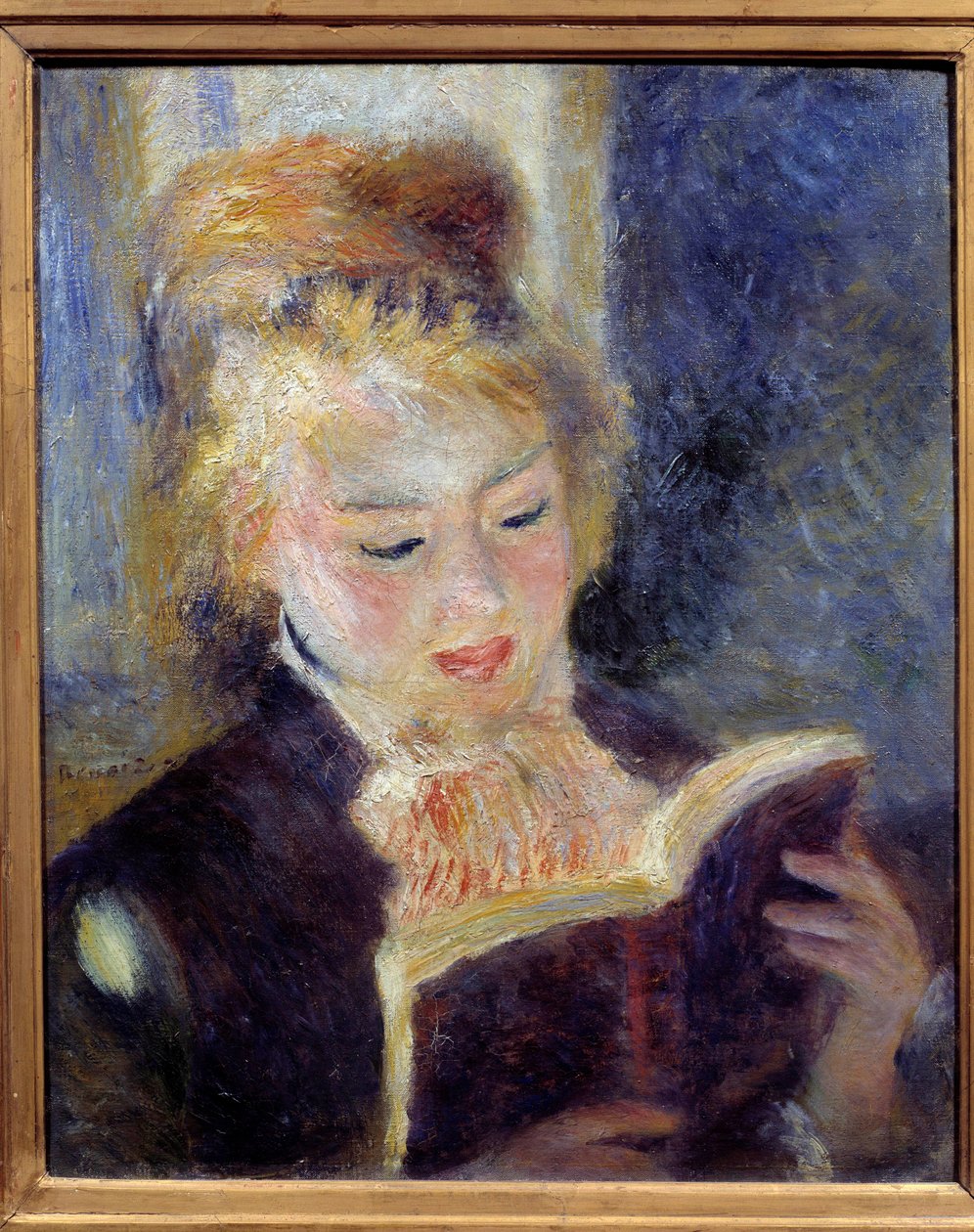 Pierre Auguste Renoirin (1841-1919) lukijamaalaus 1874 Su. 0,46x0,38 m Pariisi, musee d