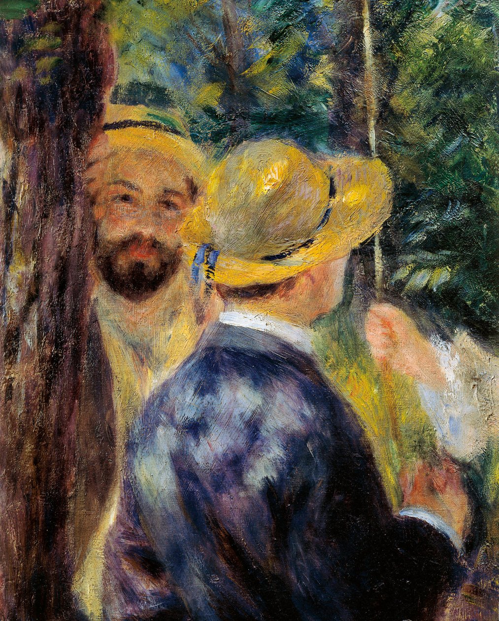 Keinu (yksityiskohta). Norbert Goeneutten muotokuva, ranskalainen taidemaalari (1854-1894) tekijältä Pierre Auguste Renoir