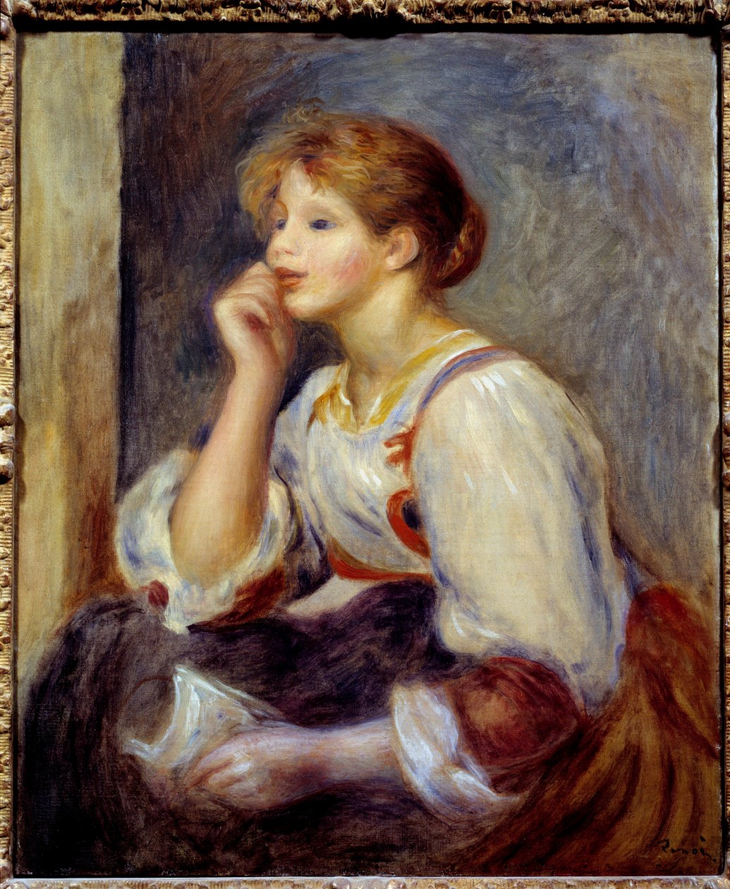 Naisella on kirje. Pierre Auguste Renoirin (1841-1919) maalaus tekijältä Pierre Auguste Renoir