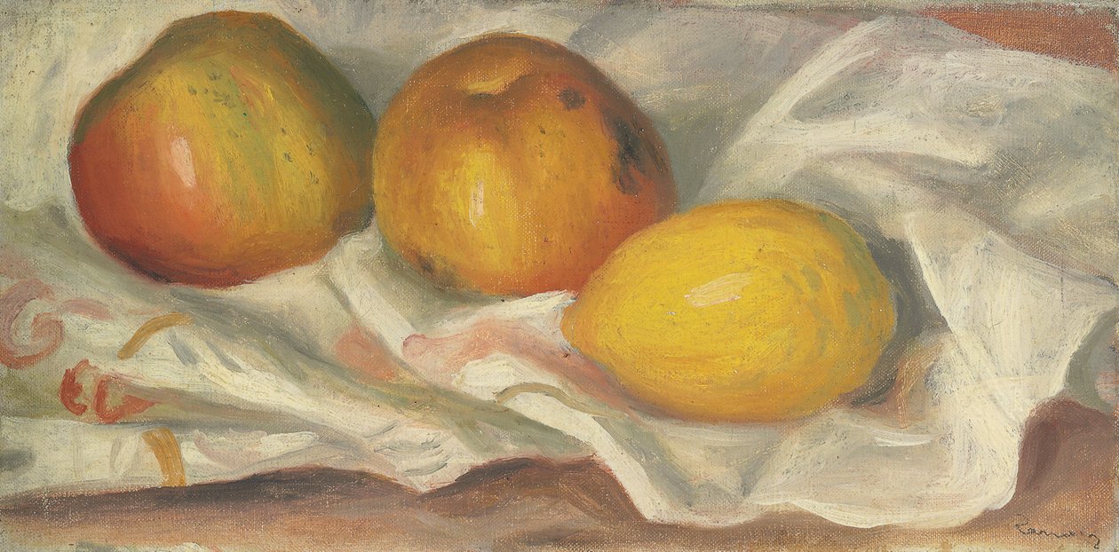 Kaksi omenaa ja sitruuna tekijältä Pierre Auguste Renoir