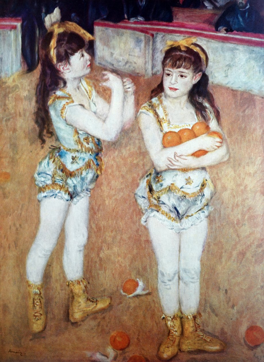 Kaksi pientä sirkustyttöä tekijältä Pierre Auguste Renoir