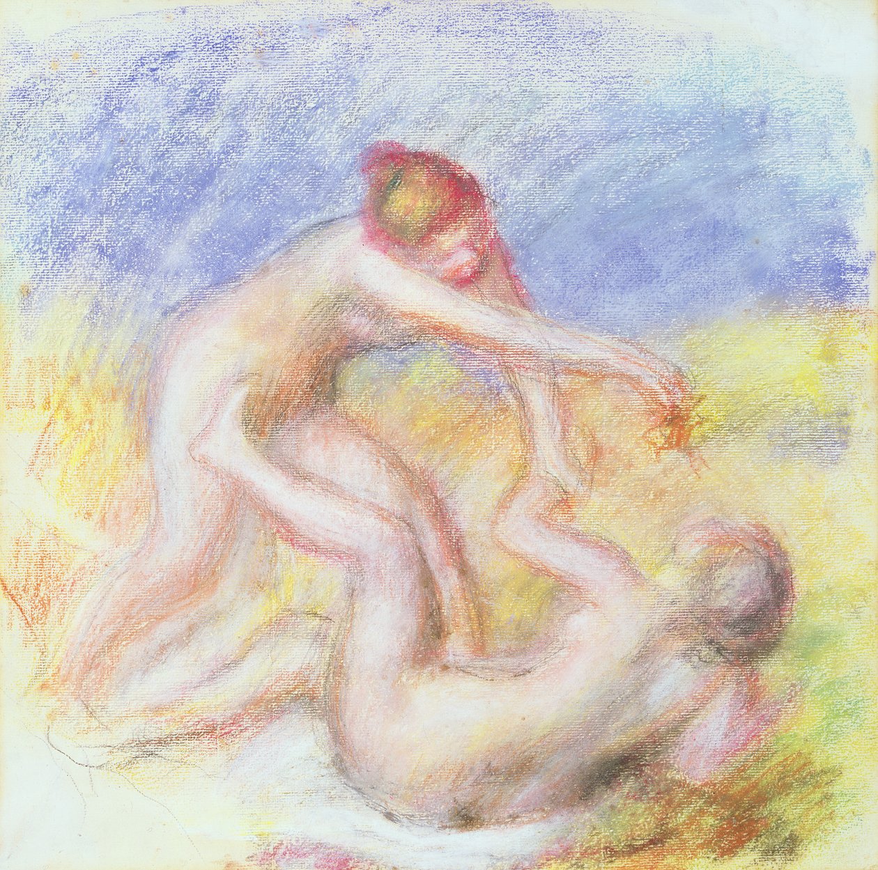Kaksi alastona (öljy kankaalle) tekijältä Pierre Auguste Renoir