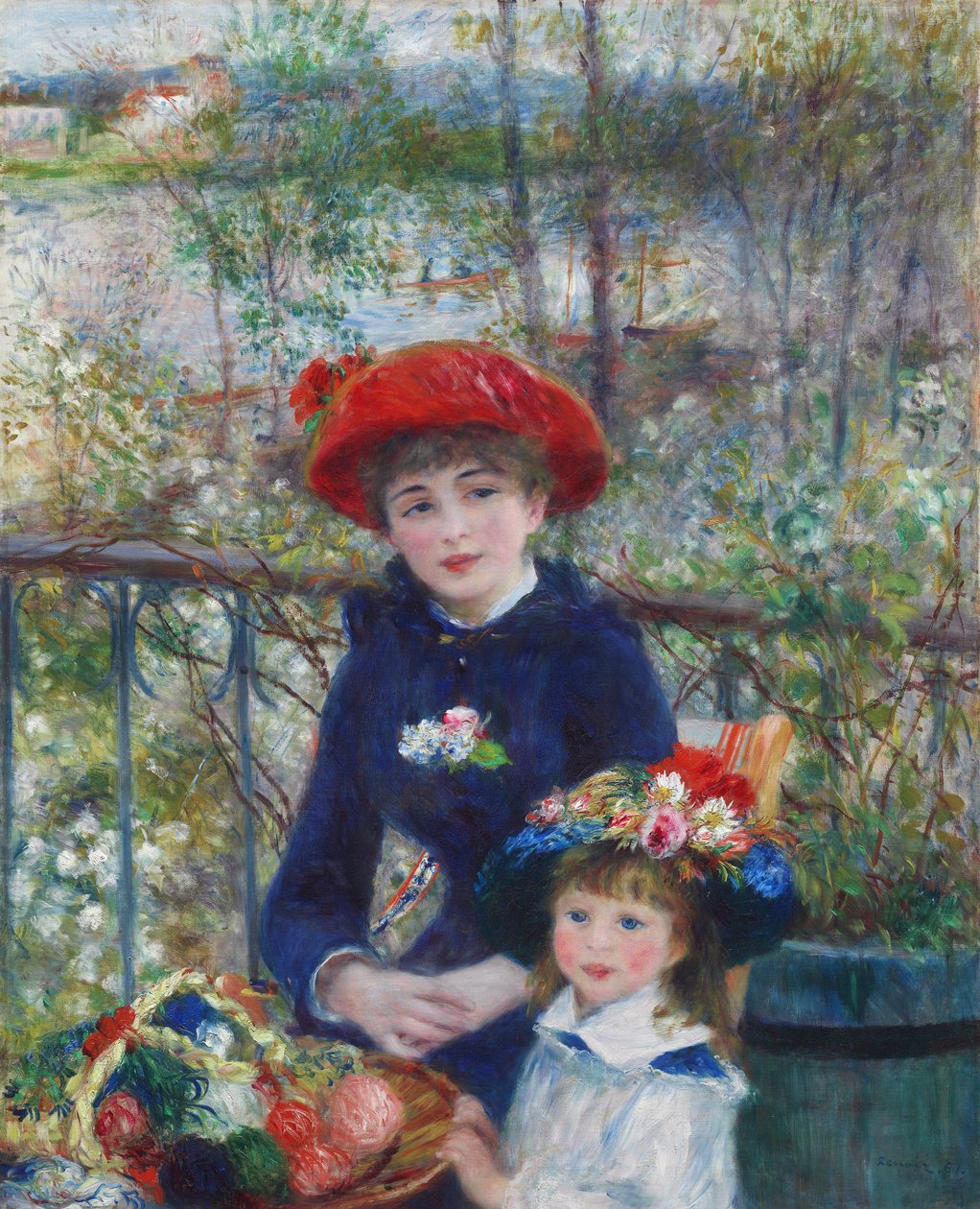 Kaksi sisarta (terassilla) tekijältä Pierre Auguste Renoir