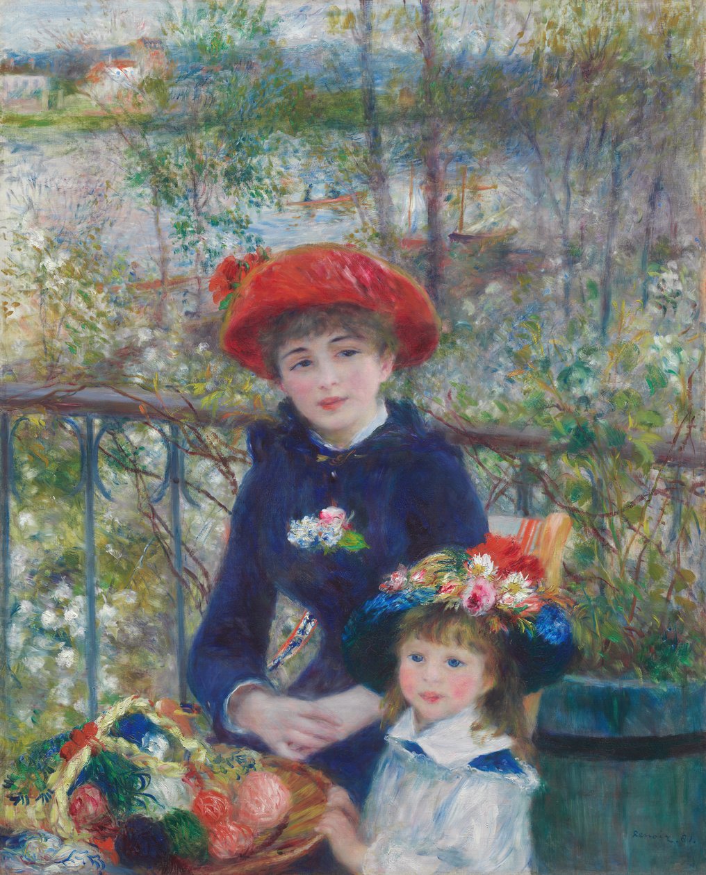 Kaksi sisarta terassilla, 1881. tekijältä Pierre Auguste Renoir
