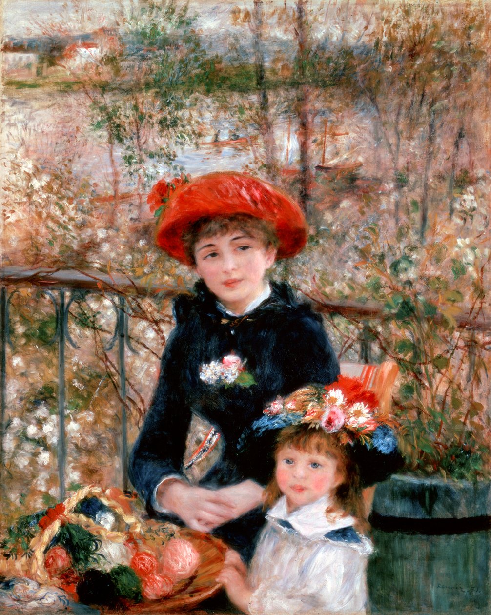 Kaksi sisarta terassilla, 1881. tekijältä Pierre Auguste Renoir