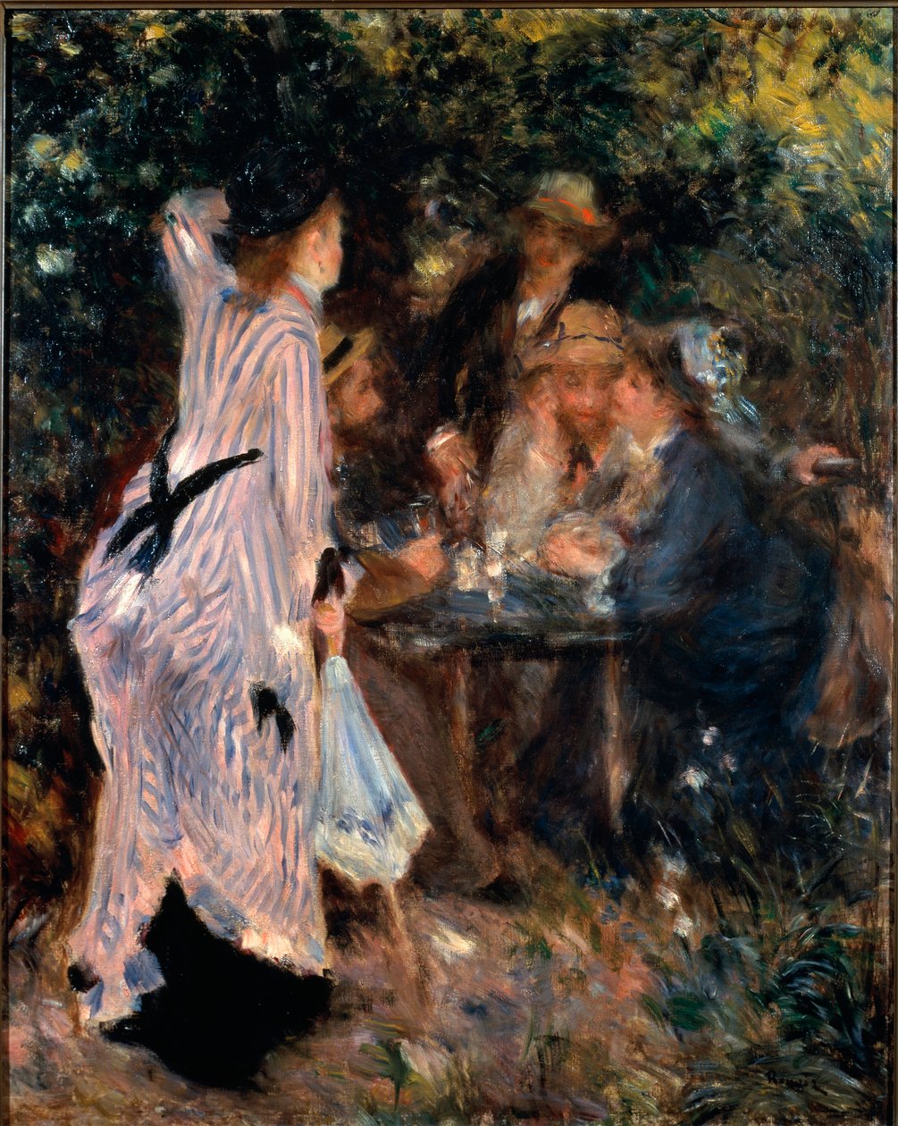 Lehtien alla. Muotokuvia maalareista Claude Monet, Alfred Sisley ja Norbert Goeneutte. Pierre Auguste Renoirin (1841-1919) maalaus tekijältä Pierre Auguste Renoir