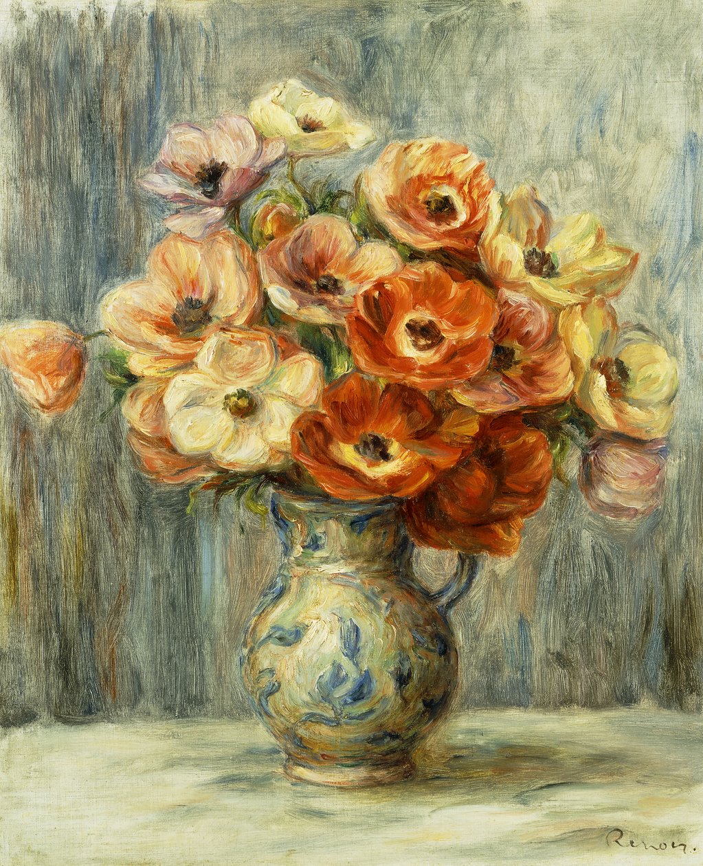 Maljakko d" Anemones, tekijältä Pierre Auguste Renoir