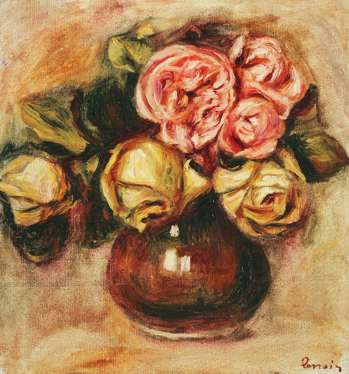 Ruusumaljakko; Vase de Roses, tekijältä Pierre Auguste Renoir