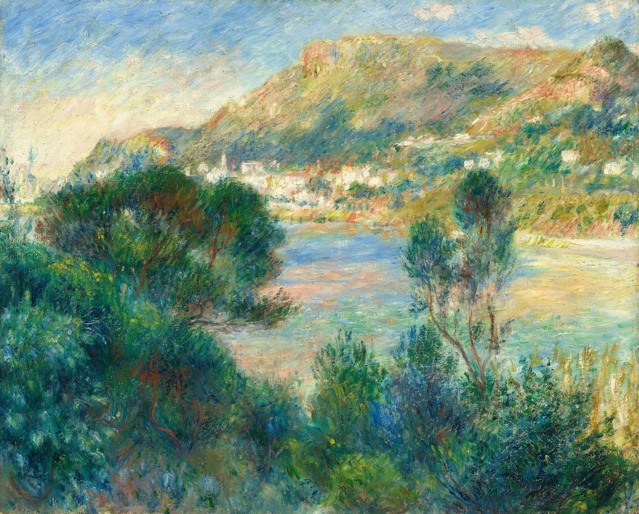 Näkymä Monte Carloon Cap Martinilta, n. 1884. tekijältä Pierre Auguste Renoir