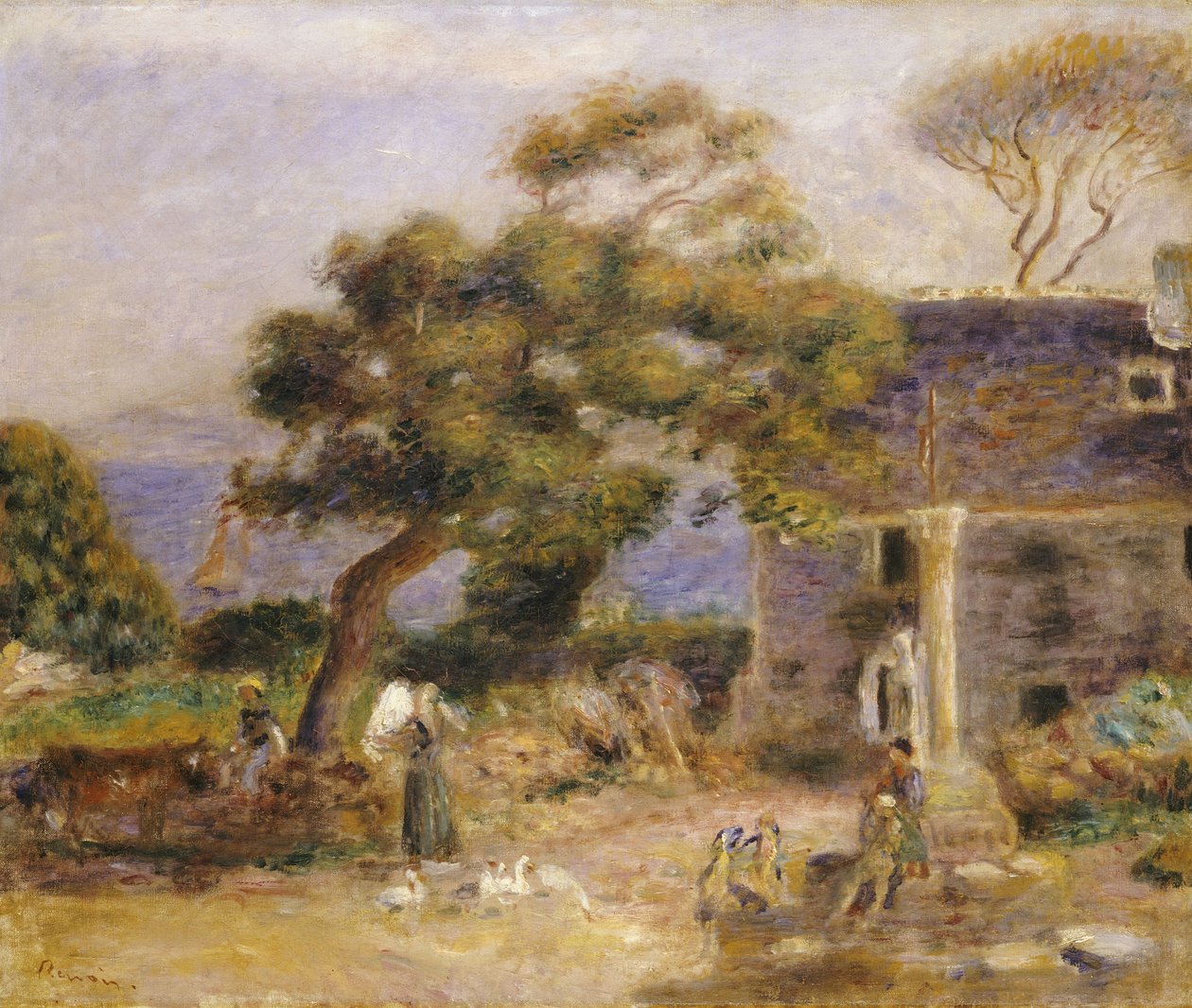 Näkymä Treboulista, n. 1895 tekijältä Pierre Auguste Renoir