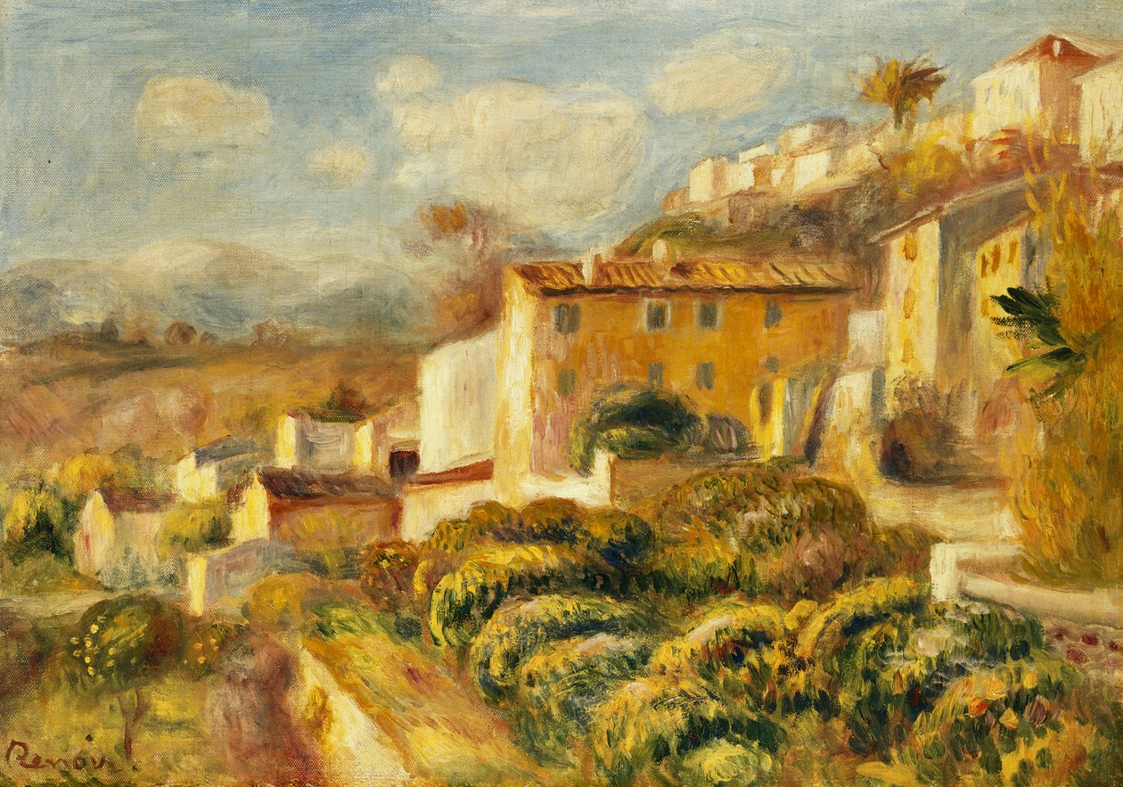 Näkymä postitoimistolle, Cagnes; Näkymä postitoimistosta, Cagnes, 1907 tekijältä Pierre Auguste Renoir