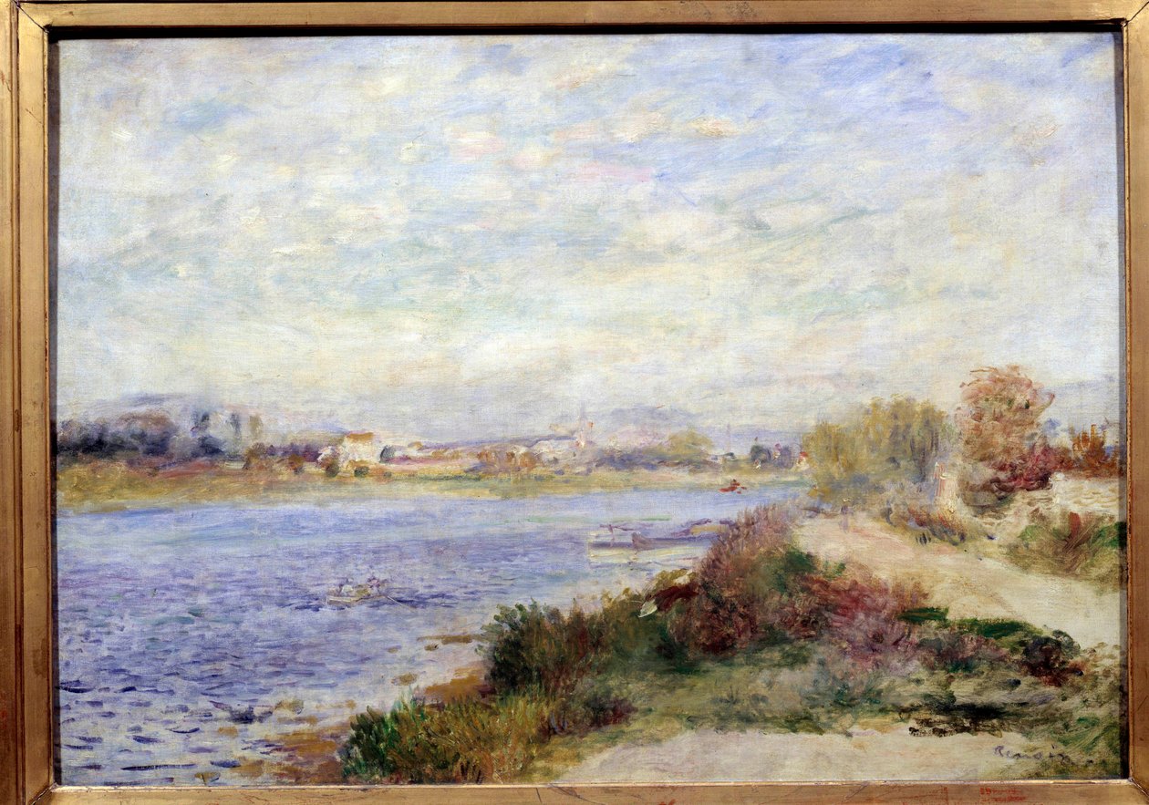 Näkymä Seinen Argenteuilissa Pierre Auguste Renoirin (1841-1919) maalaus 1873 su. 0,46x0,65 m Pariisi, musee d