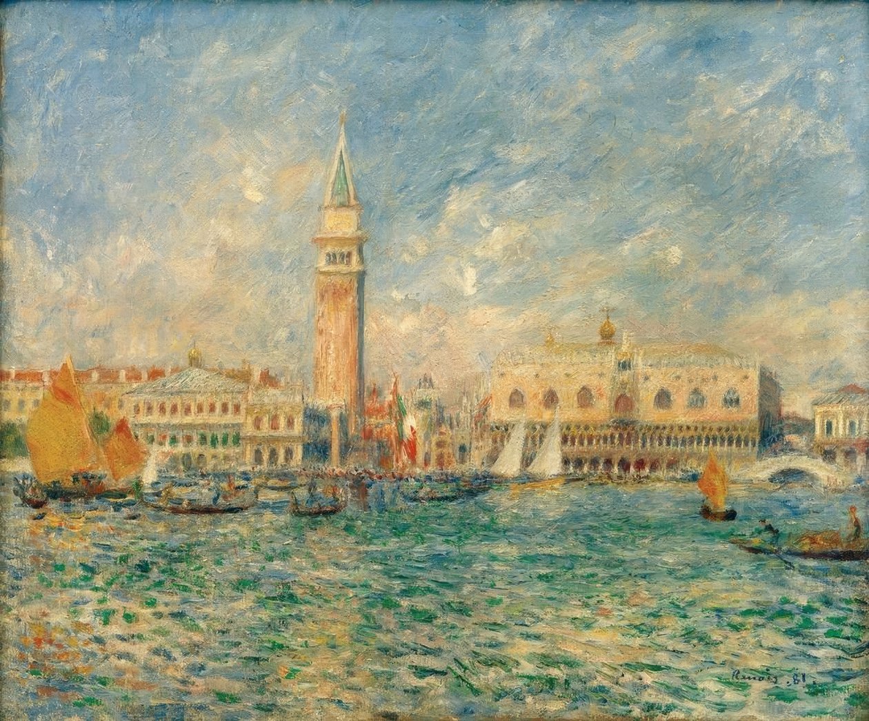 Näkymä Venetsiaan (Dogen palatsi) tekijältä Pierre Auguste Renoir