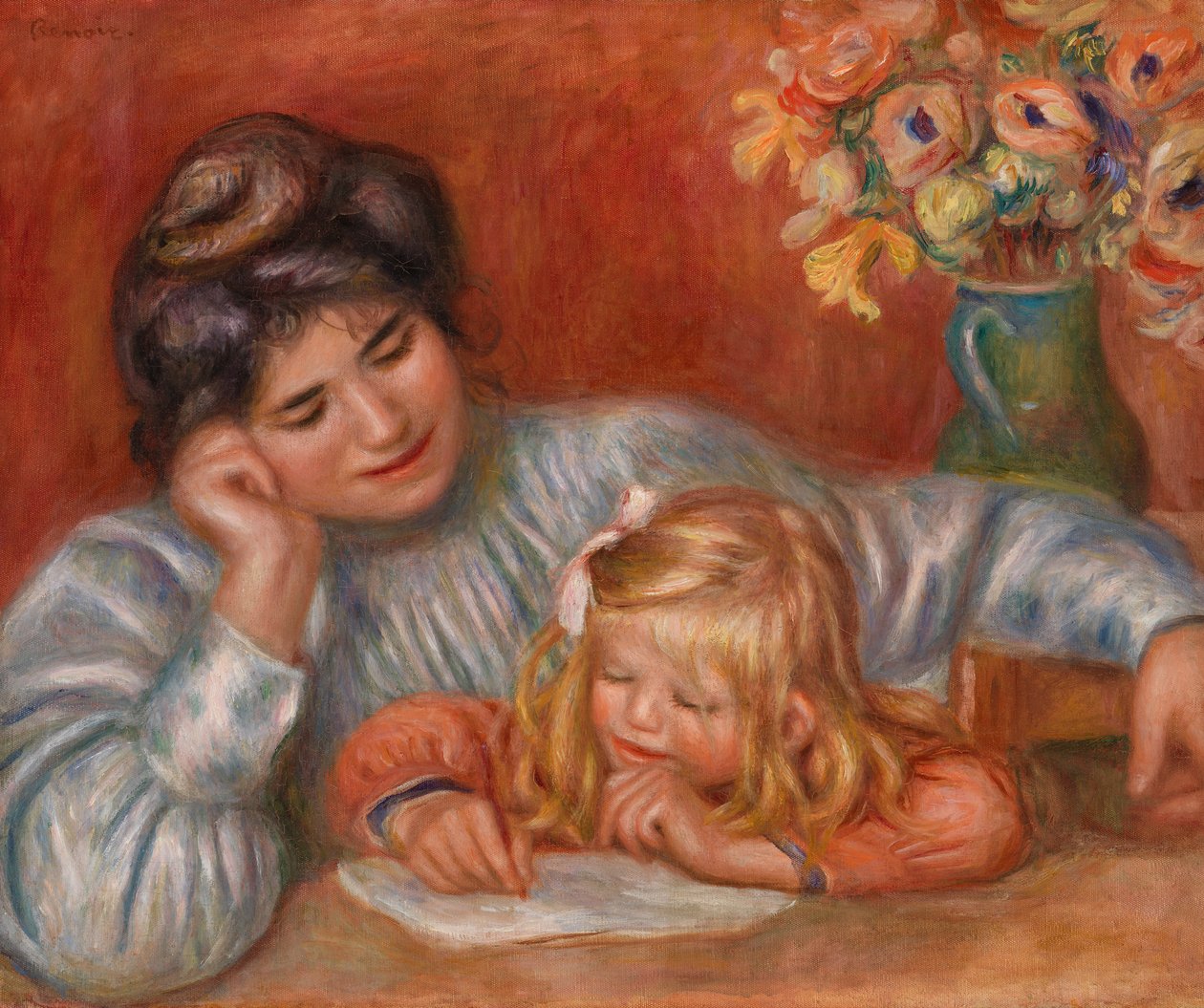 Kirjoitustunti tekijältä Pierre Auguste Renoir