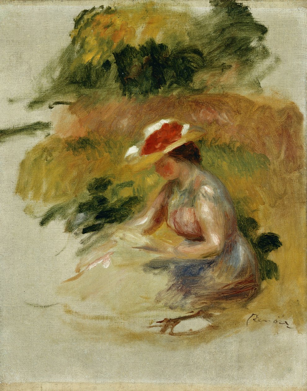 Nuori nainen lukee; Nuori nainen lukee, tekijältä Pierre Auguste Renoir