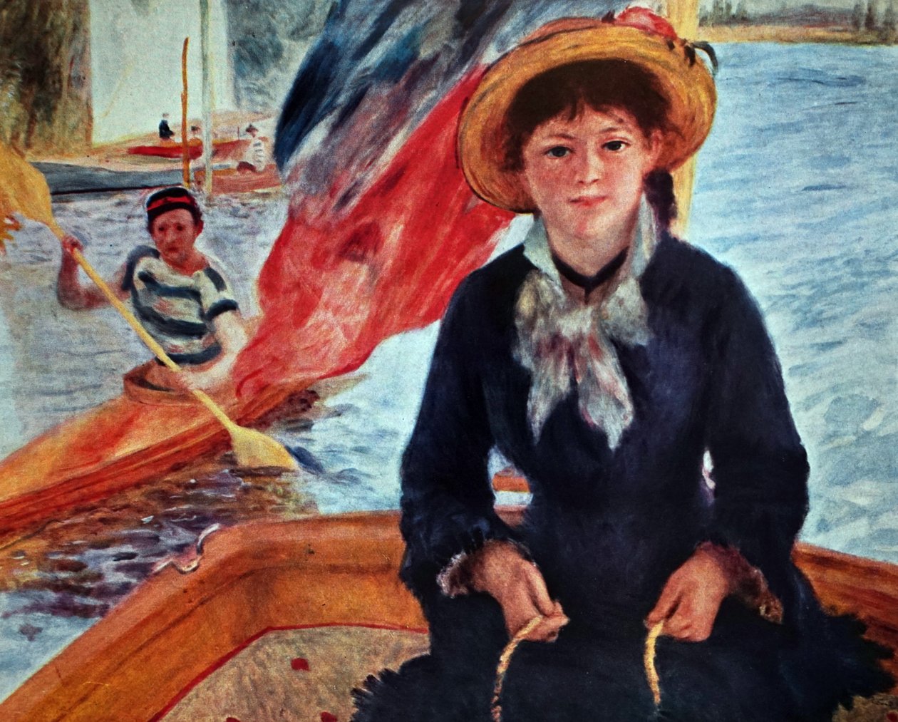Nuori nainen veneessä (Lise Trehot) tekijältä Pierre Auguste Renoir